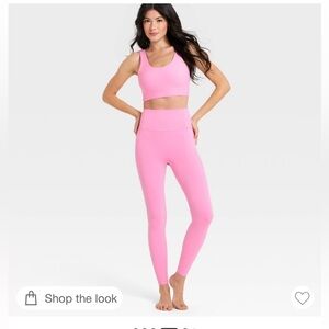 all in motion Pink High-Waist Leggings and sport bra